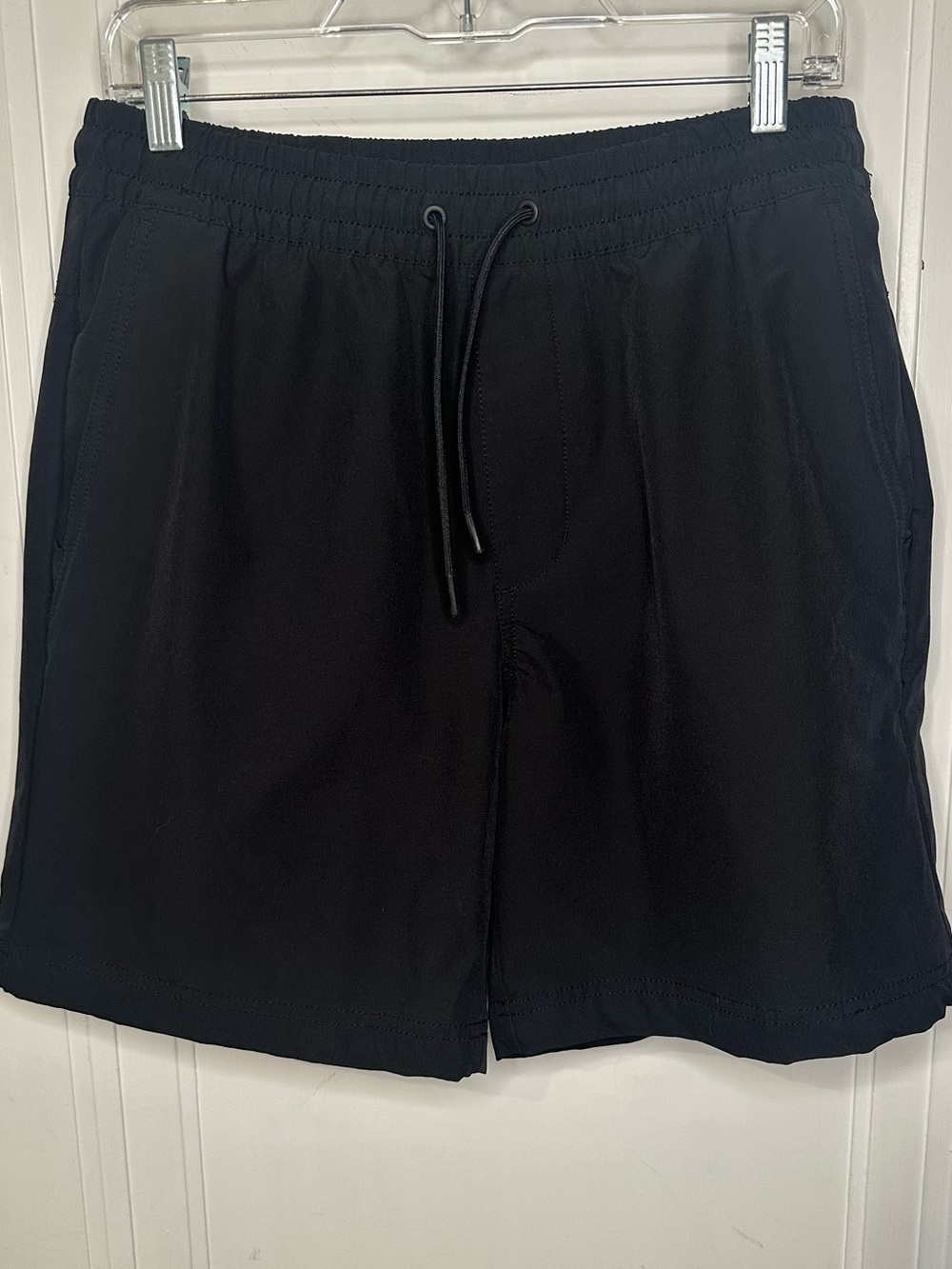 Old Navy Stretchtech Black Athletic Drawstring Shorts medium tall